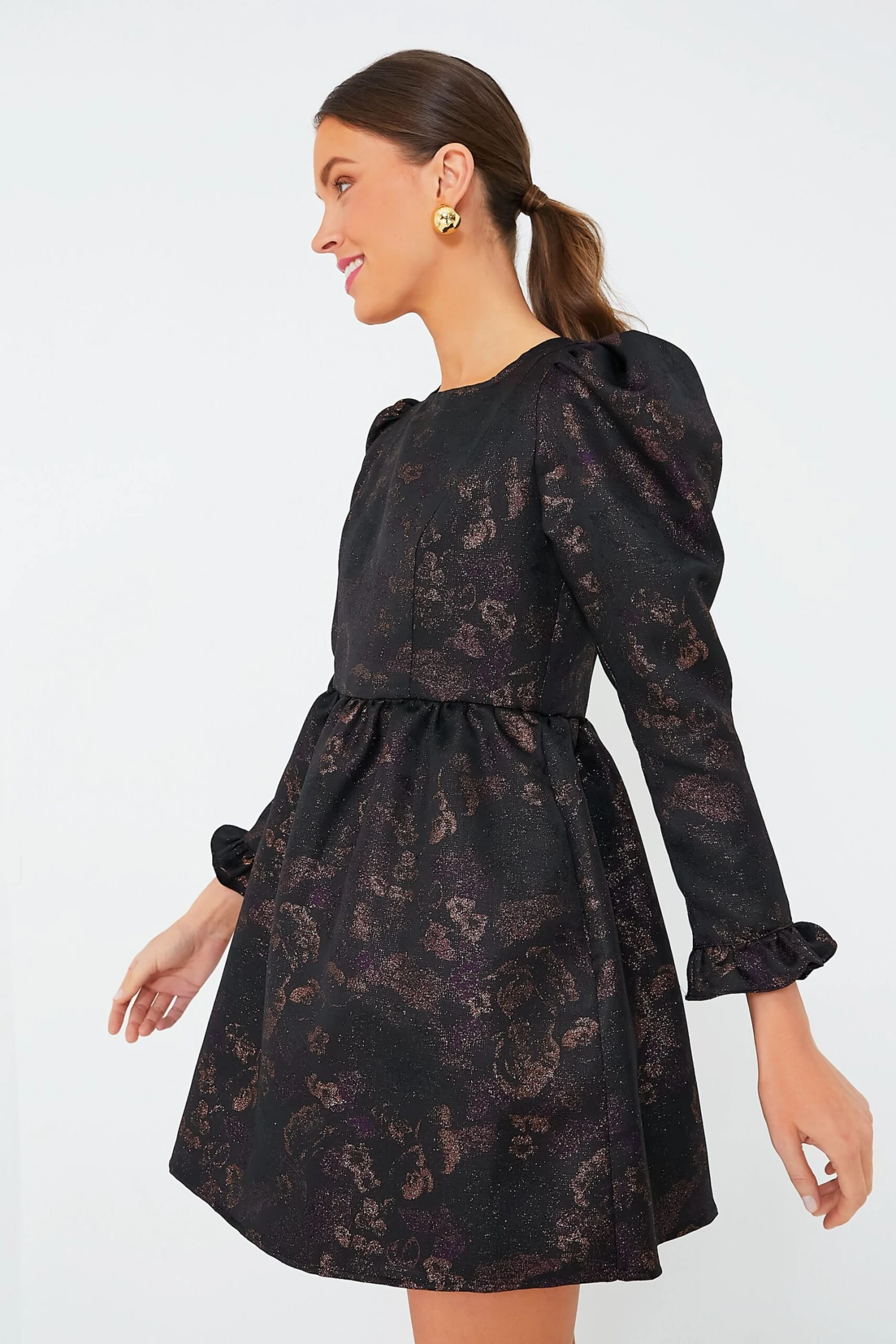 Enchantress Jacquard Square Neck Mini Prairie Dress 5 Enchantress Jacquard Square Neck Mini Prairie Dress - Image 3