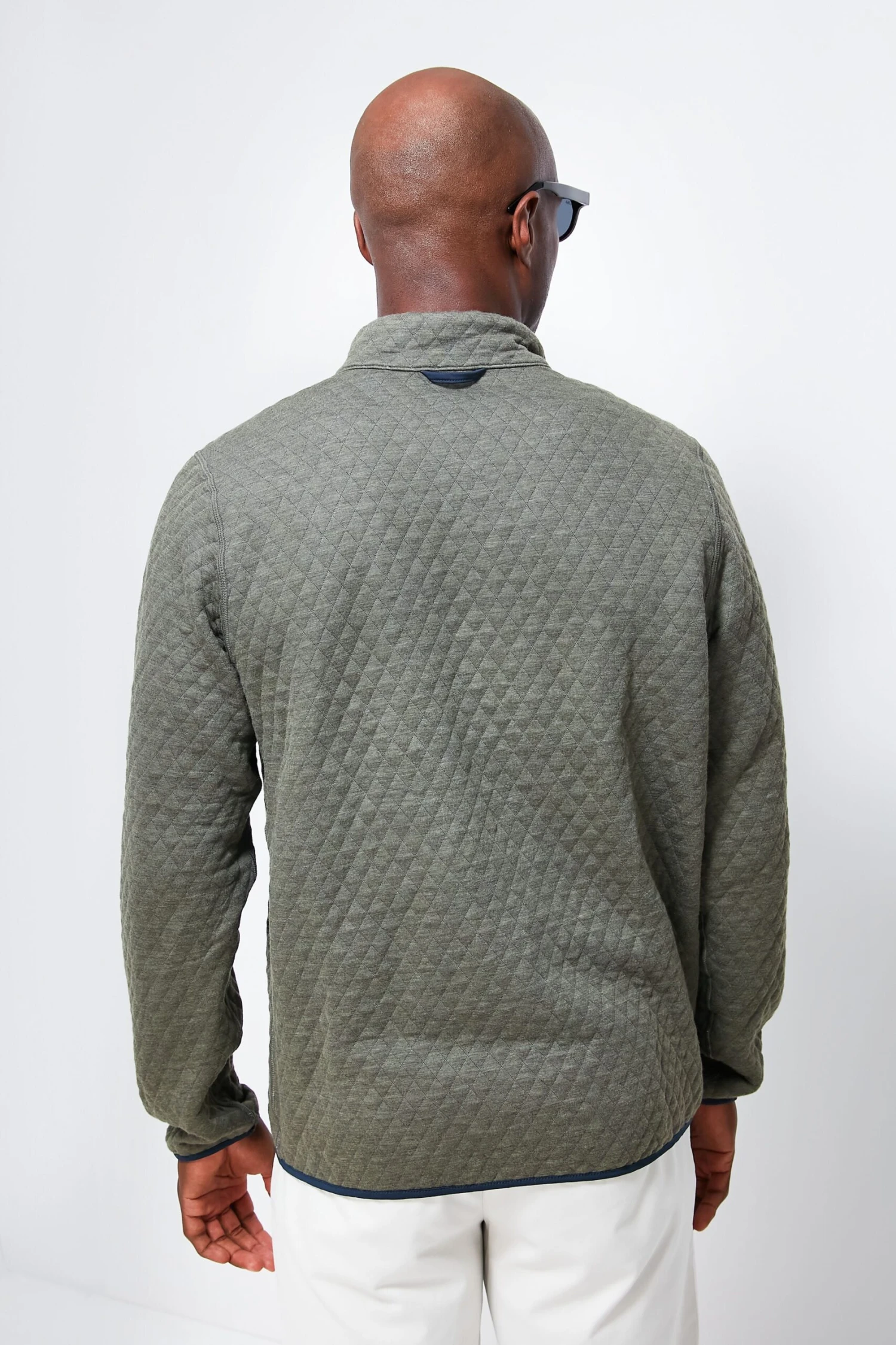 Marine Layer Navy Olive Heather Corbet Reversible Pullover 9 Marine Layer Navy Olive Heather Corbet Reversible Pullover - Image 7