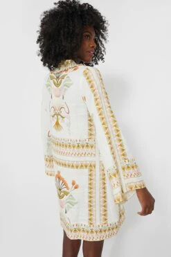 Off White And Mustard Tess Short Dress -Loeffler Cloth Shop Kd70Pr4Uxr9VXga5q0gycgYkRmc4ZN9A 1