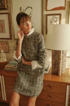 Smoke And Mirrors Long Sleeve Tweed Jackie Dress -Loeffler Cloth Shop Ke04hRkrCVzMsP0kz0exV7SBIadJpyOW 1