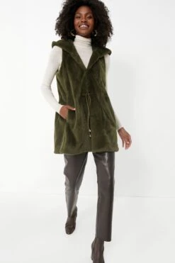 Moss Green Faux Fur Bayker Vest -Loeffler Cloth Shop L8ATqDT4z5WK3PLLmISMVcMuRbWw5k4l 1