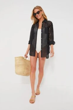 Solid & Striped Black Eyelet Oxford Tunic -Loeffler Cloth Shop LIJGNMJuBmH94SAn6eW8AJHzdMUiPG1z 1