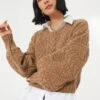 Biscuit Cable Knit Cropped Crew Neck Sweater -Loeffler Cloth Shop Le8B4zBik2NPJU5XkzlUsyqGV19tm42w 1
