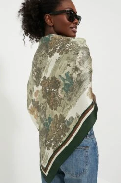 Foxhunt Toile Medium Silk Scarf -Loeffler Cloth Shop LuUoypmRvMfzEIw60EJgrgV5hmYovuBx 1