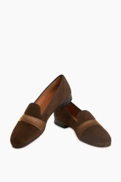Luggage Brown Velvet Strapped Venetian Loafers -Loeffler Cloth Shop LzEjBo5qTJl5LiLXGD1pZwmWuwfxnzfp 1