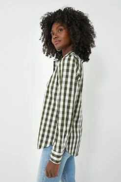 Forest Gingham Puffed Shoulder Shirt -Loeffler Cloth Shop M5wNPznhgfnA37I9WkOeXR04YMkDQn1y 1