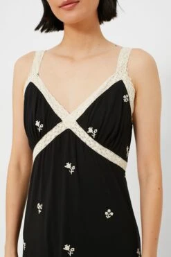 Black Rubina Embroidery Pajama Slip Dress -Loeffler Cloth Shop MJQ7tZAOhYs2JsmgKOdR2e8dFYhqcU6a 1
