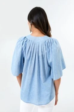 Chambray Finley Flutter Sleeve Top -Loeffler Cloth Shop MiBwqxJHQxShbqyO4Di62q638IaM3TIm 1