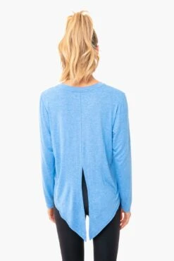 Light Blue Heather Tie Back Long Sleeve Tee -Loeffler Cloth Shop Mm0vodcecWixme0ILeTfDWckC0PHdz7N 1