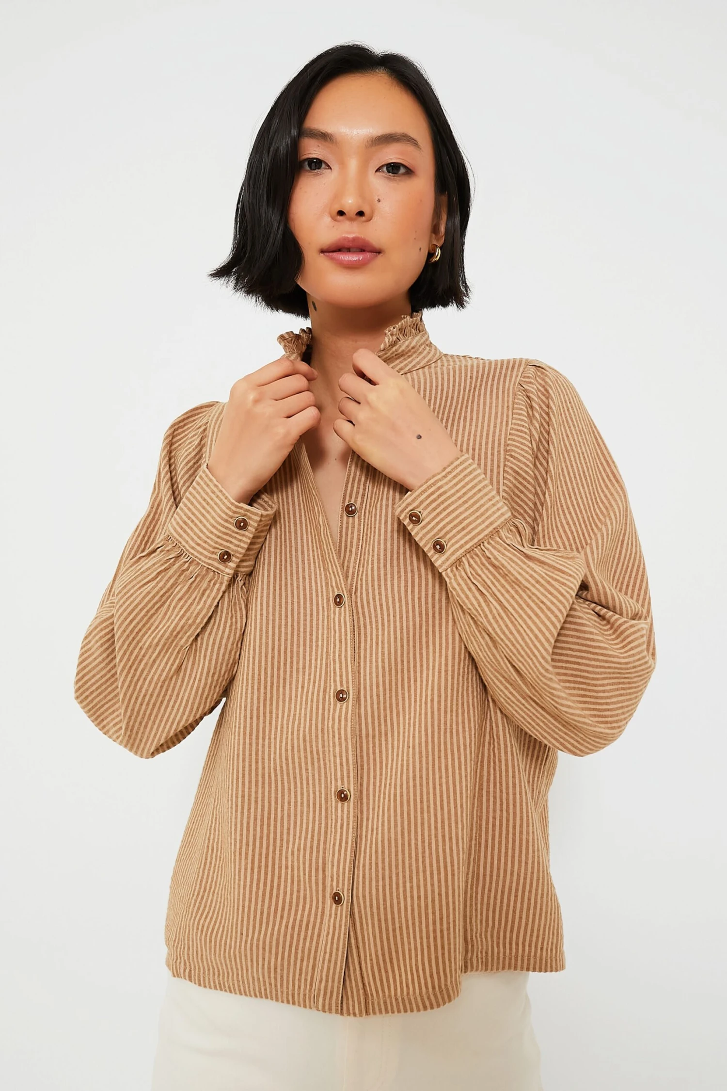 Fawn Stripe Serafina Shirt 3 Fawn Stripe Serafina Shirt