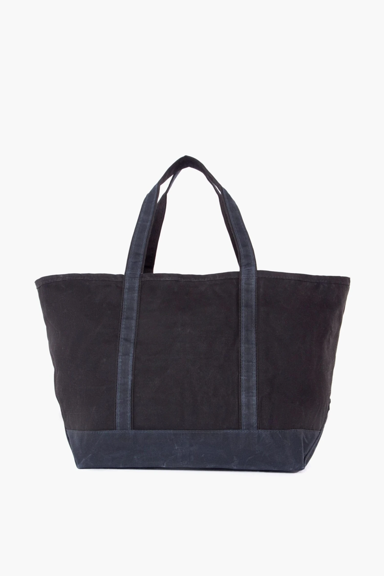 Black Waxed Large Canvas Tote 4 Black Waxed Large Canvas Tote - Image 2
