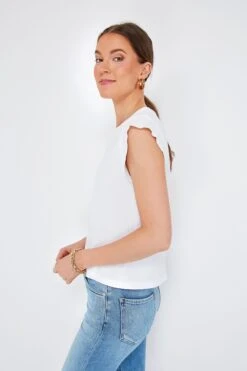 True White The Peak Shoulder Tee 10 True White The Peak Shoulder Tee -Loeffler Cloth Shop MxdiI04ua78sLtPVINWsN4g6wR2mGESj 1