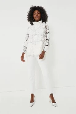 Blanc Guipure Lace Faye Top 13 Blanc Guipure Lace Faye Top -Loeffler Cloth Shop Mz3pDX7z85znRjsDeWqt1SOYKvsoAIy4 1