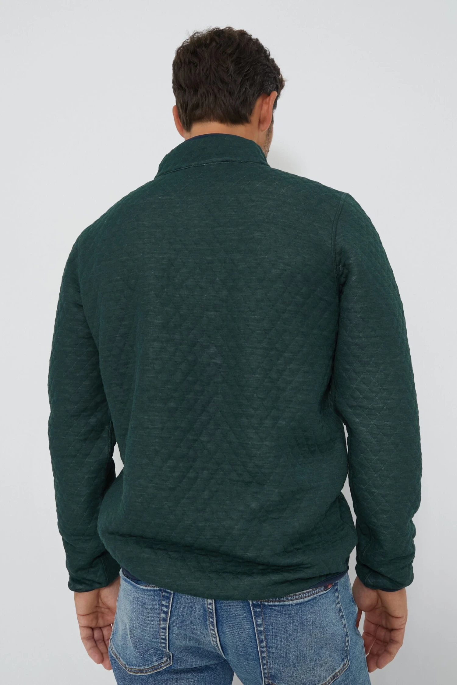 Marine Layer Green Oat Heather Corbet Reversible Pullover 6 Marine Layer Green Oat Heather Corbet Reversible Pullover - Image 4