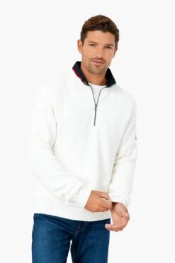 Holebrook Off White Classic Windproof Sweater