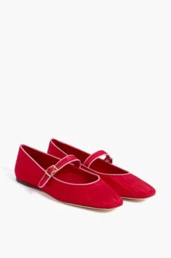 Loeffler Randall Red Moire Ginger Mary Jane Flat -Loeffler Cloth Shop Naohtr5VvEmmKP2pEDMukDe2v0GY83tQ 1