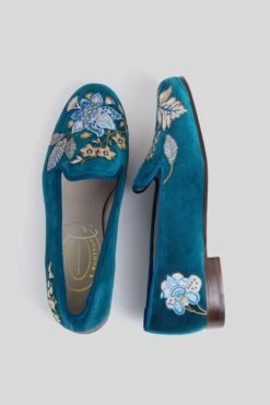 Ink Blue Velvet Banyan Slippers -Loeffler Cloth Shop O4qe6HqKHn2dnMmT4SfZmJPGLif9xsxj 1