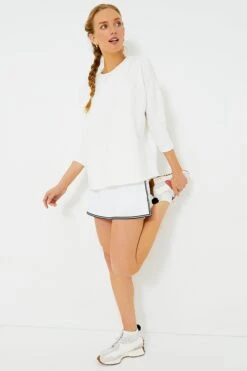 White Cable Ally Swing Sweatshirt -Loeffler Cloth Shop O8WegZttp8IDrQtbbePXO2xz7rKkQpxP 1
