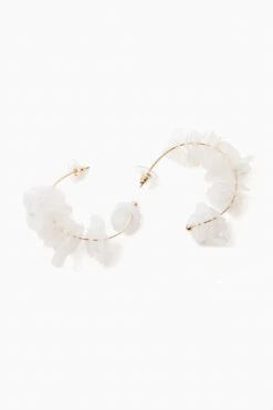 White Lolita Mini Hoops