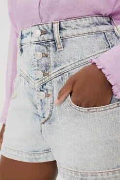 Isabel Marant Etoile Light Blue Jovany Shorts -Loeffler Cloth Shop ODNZM2EPo96bCwltcKiWwyVz2BTCG2yK 1