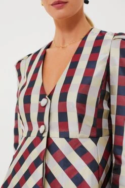 Bordeaux Check Jacquard Zoey Top -Loeffler Cloth Shop ORwZ4kRoN0gt3GGebVKtfsl8KSvavB2d 1