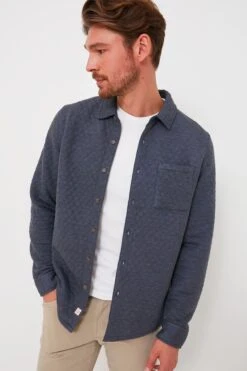 Marine Layer Navy Heather Oatmeal Corbet Quilted Overshirt 13 Marine Layer Navy Heather Oatmeal Corbet Quilted Overshirt -Loeffler Cloth Shop OTZwRhKqur6mnlivFqCXe2oqW0RVL1IA 1