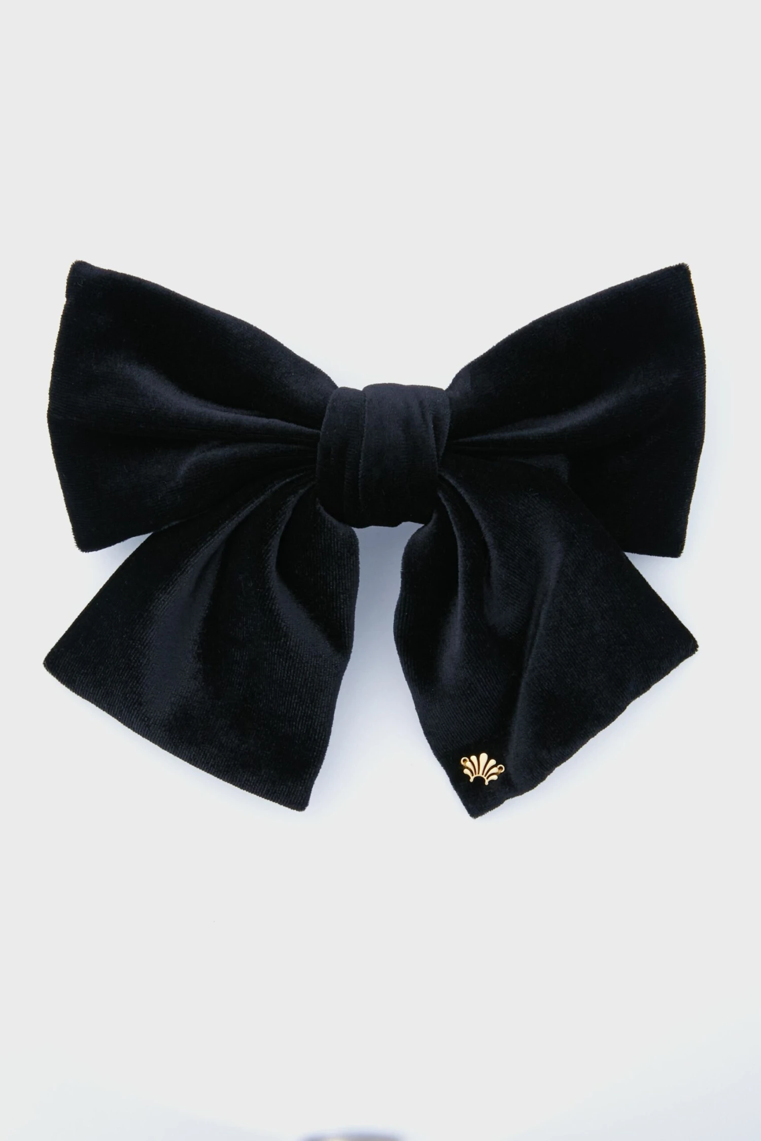 Exclusive Jet Jumbo Velvet Bow Barrette 3 Exclusive Jet Jumbo Velvet Bow Barrette
