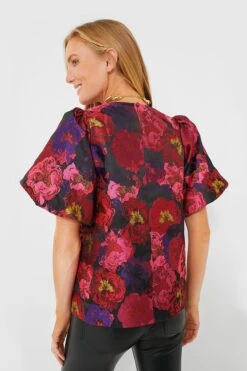 Camellia Jacquard Lyla Blouse 10 Camellia Jacquard Lyla Blouse -Loeffler Cloth Shop OfTuoDJDy4IZto8XEEanXcrSXUpPjDD9 1
