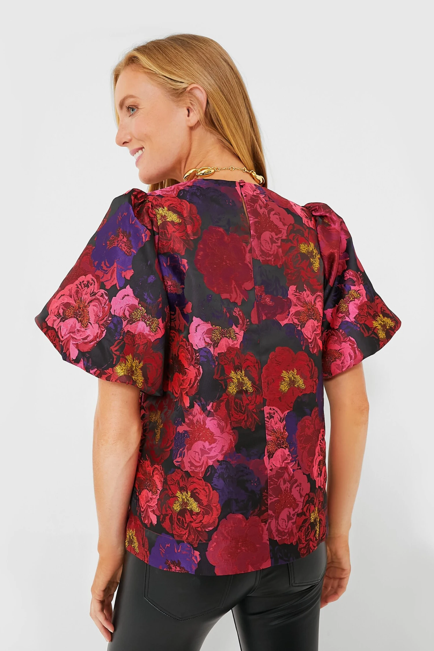 Camellia Jacquard Lyla Blouse 6 Camellia Jacquard Lyla Blouse - Image 4