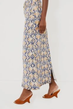 Ganni Safari Print Denim Maxi Slit Skirt -Loeffler Cloth Shop OqUhZsJaEveauIu2ezCNKyZTXH4rb8Cj 1