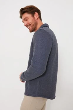 Marine Layer Navy Heather Oatmeal Corbet Quilted Overshirt 10 Marine Layer Navy Heather Oatmeal Corbet Quilted Overshirt -Loeffler Cloth Shop Ou6puffapyKeeM74Zw3SPSmPtnoytp7z 1