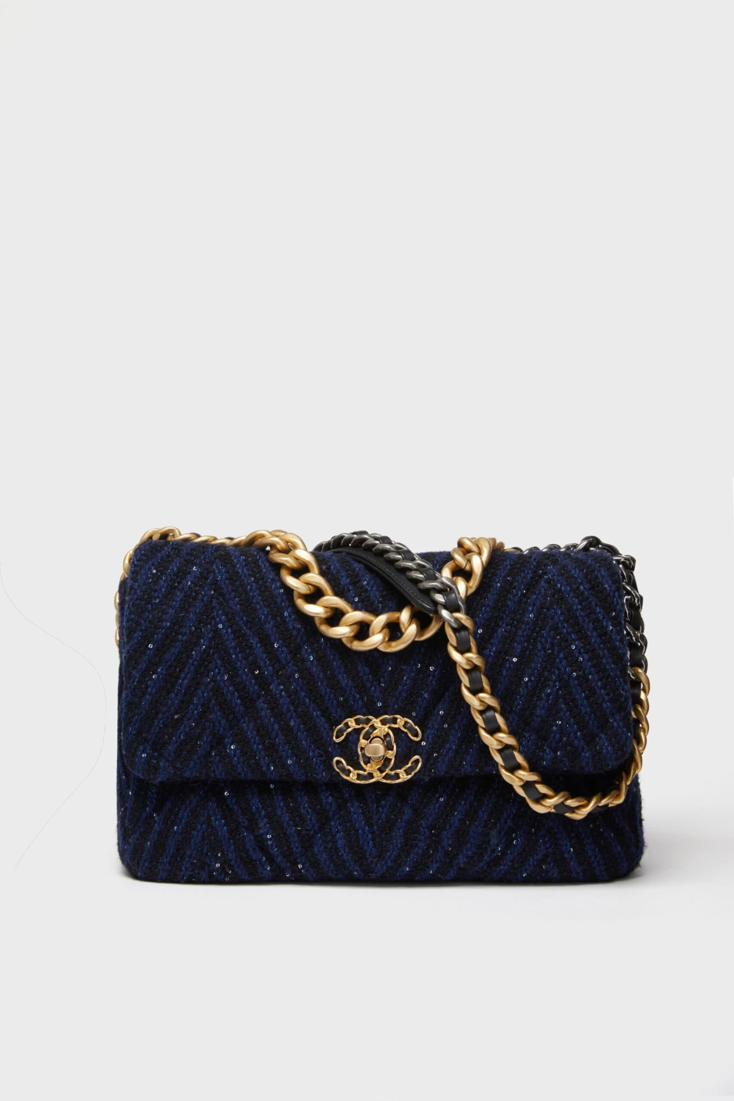 Chanel Navy Tweed 19 Bag 3 Chanel Navy Tweed 19 Bag