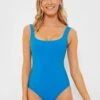 Sapphire Sculpting Square Neck Swim Suit