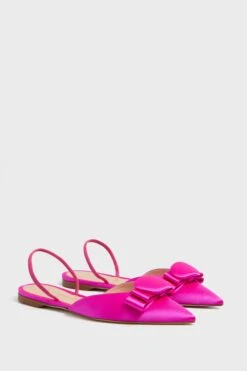 Fuxia Satin Belinda Flats -Loeffler Cloth Shop PRD6J3YnBjyF3RB4z5JmhFZulHiCuPFq 1