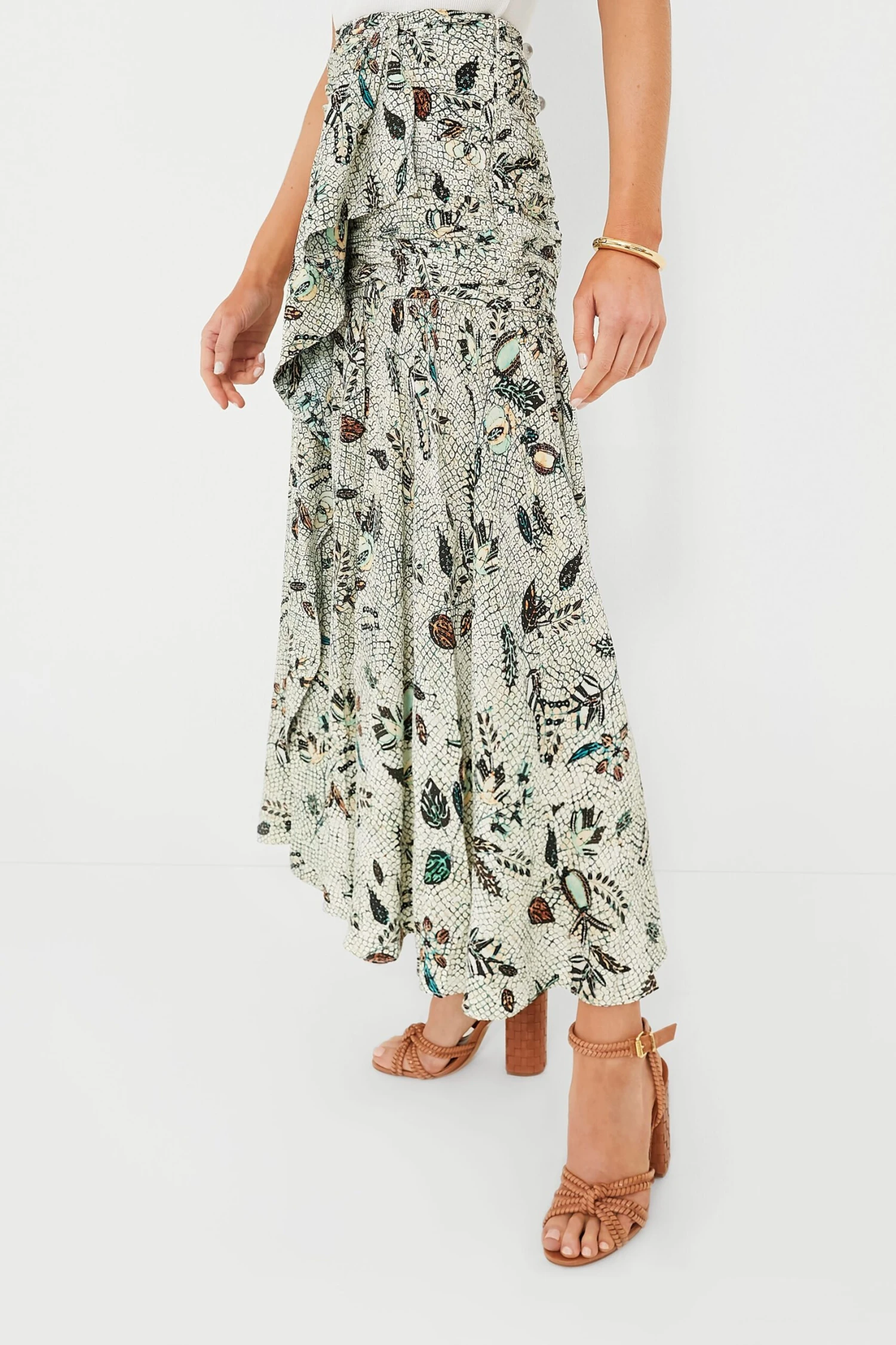 ULLA JOHNSON Botanical Mist Georgina Skirt 5 ULLA JOHNSON Botanical Mist Georgina Skirt - Image 3