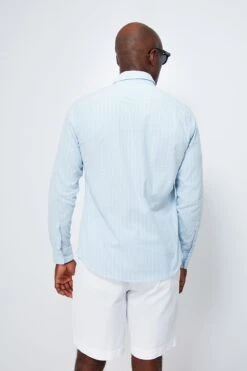 Cloud Chalk Stripe Stretch Oxford Shirt -Loeffler Cloth Shop PUp7csb1sNDpVcNwyPV6RIe98nn7uQFk 1