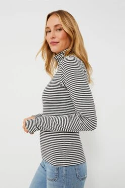Steel White Stripe Little Turtleneck -Loeffler Cloth Shop Pg7YMLDuafarQz6DVGAnLA2lrAcuPvDk 1