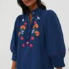 ANTIK BATIK Blue Clotilda Blouse -Loeffler Cloth Shop Q87ZoZqK0UJiuVACYr88fqSFZnOto7Cd 1