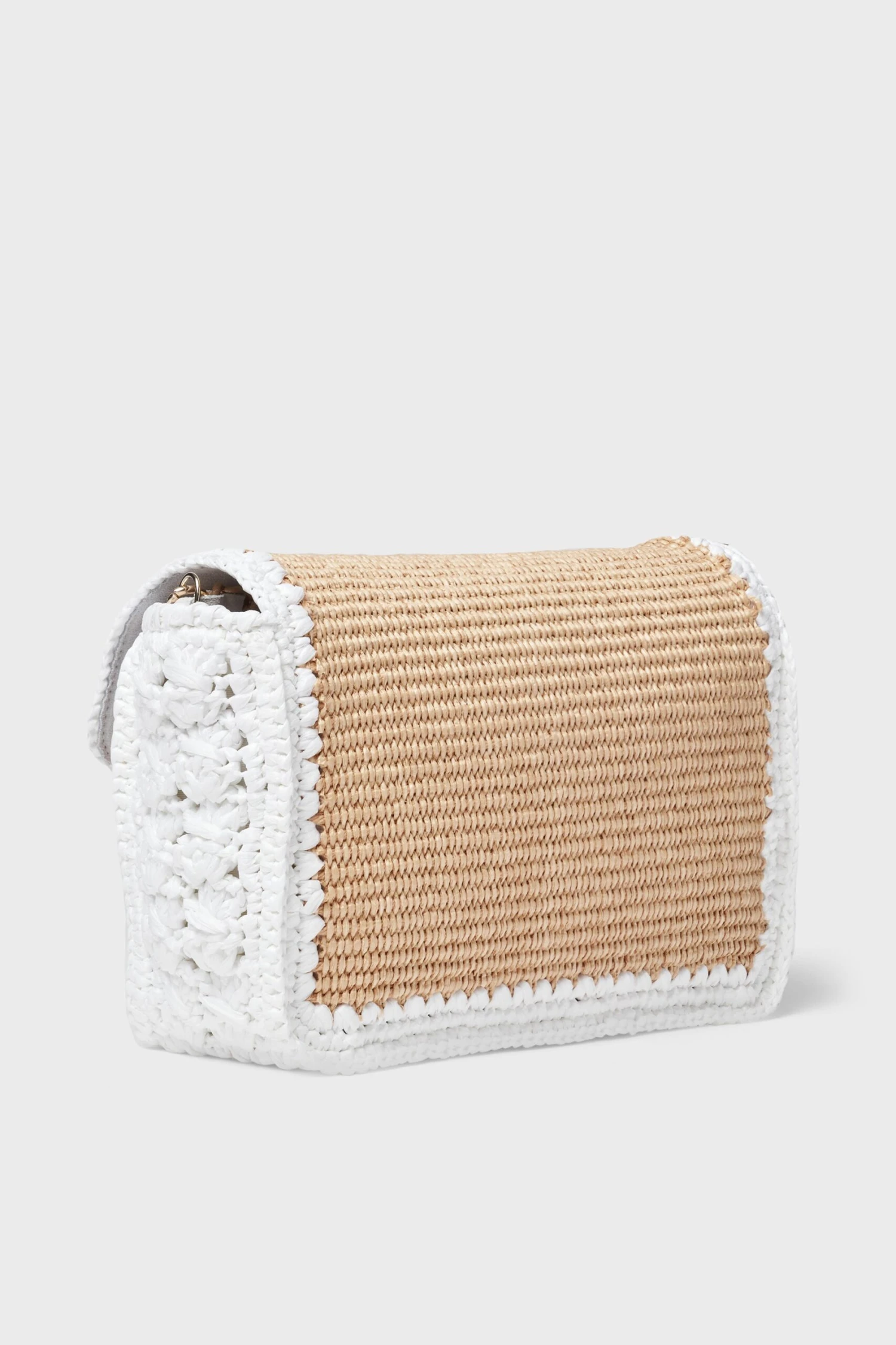 Natural And White Woven Shoulder Bag 4 Natural And White Woven Shoulder Bag - Image 2