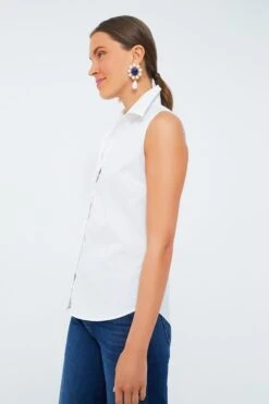 White Sleeveless Essentials Shirt -Loeffler Cloth Shop QQ6iDzO5YGDW5wqcEje3FJVIETZhKIMd 1