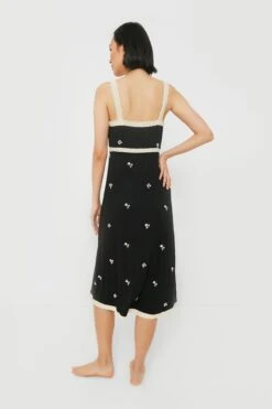 Black Rubina Embroidery Pajama Slip Dress -Loeffler Cloth Shop QaGg1EmFNBOaU8yymfty7DI5uCj7fwEX 1