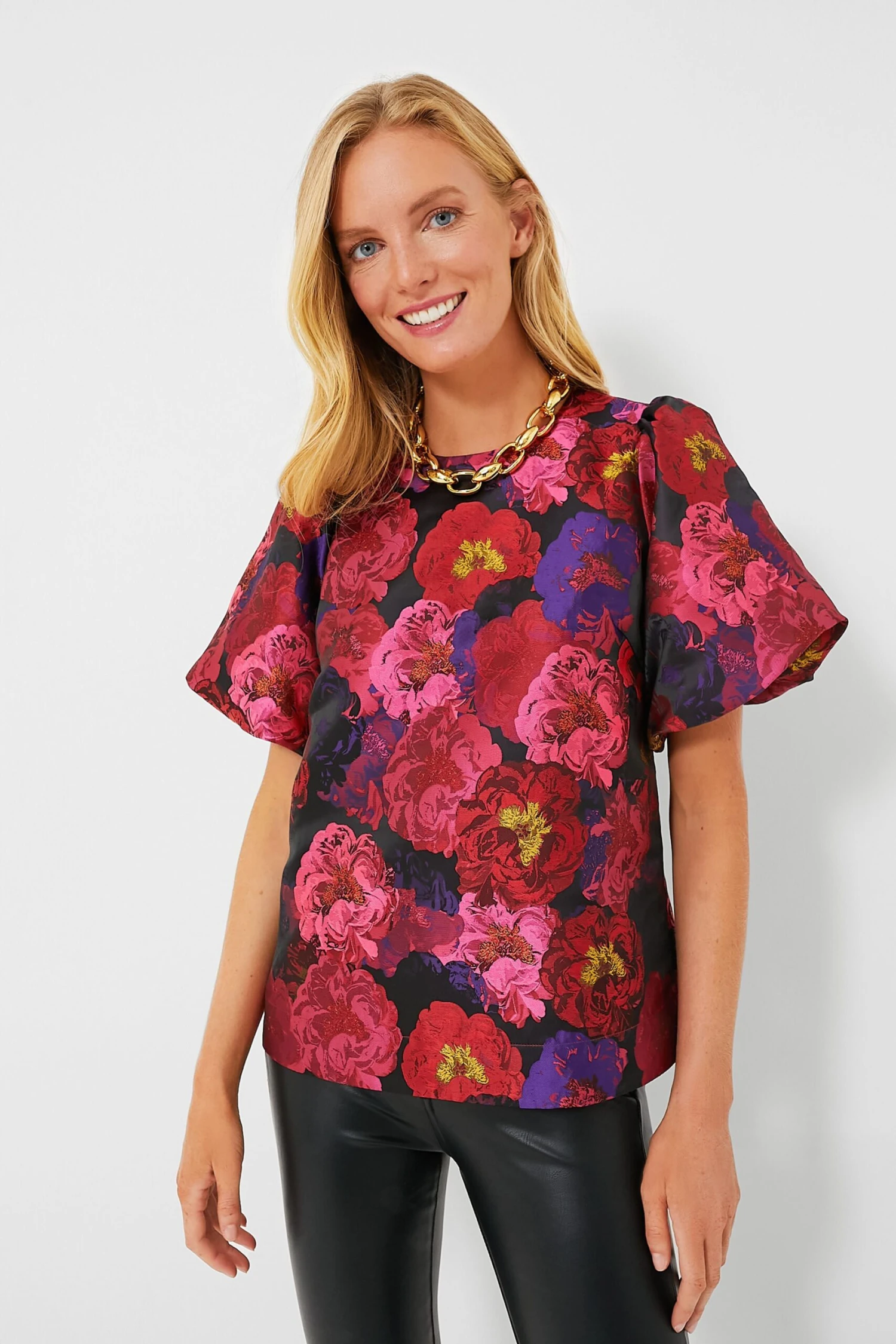 Camellia Jacquard Lyla Blouse 3 Camellia Jacquard Lyla Blouse
