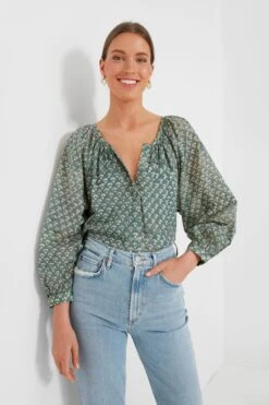 Day Flowers Juniper Frances Blouse