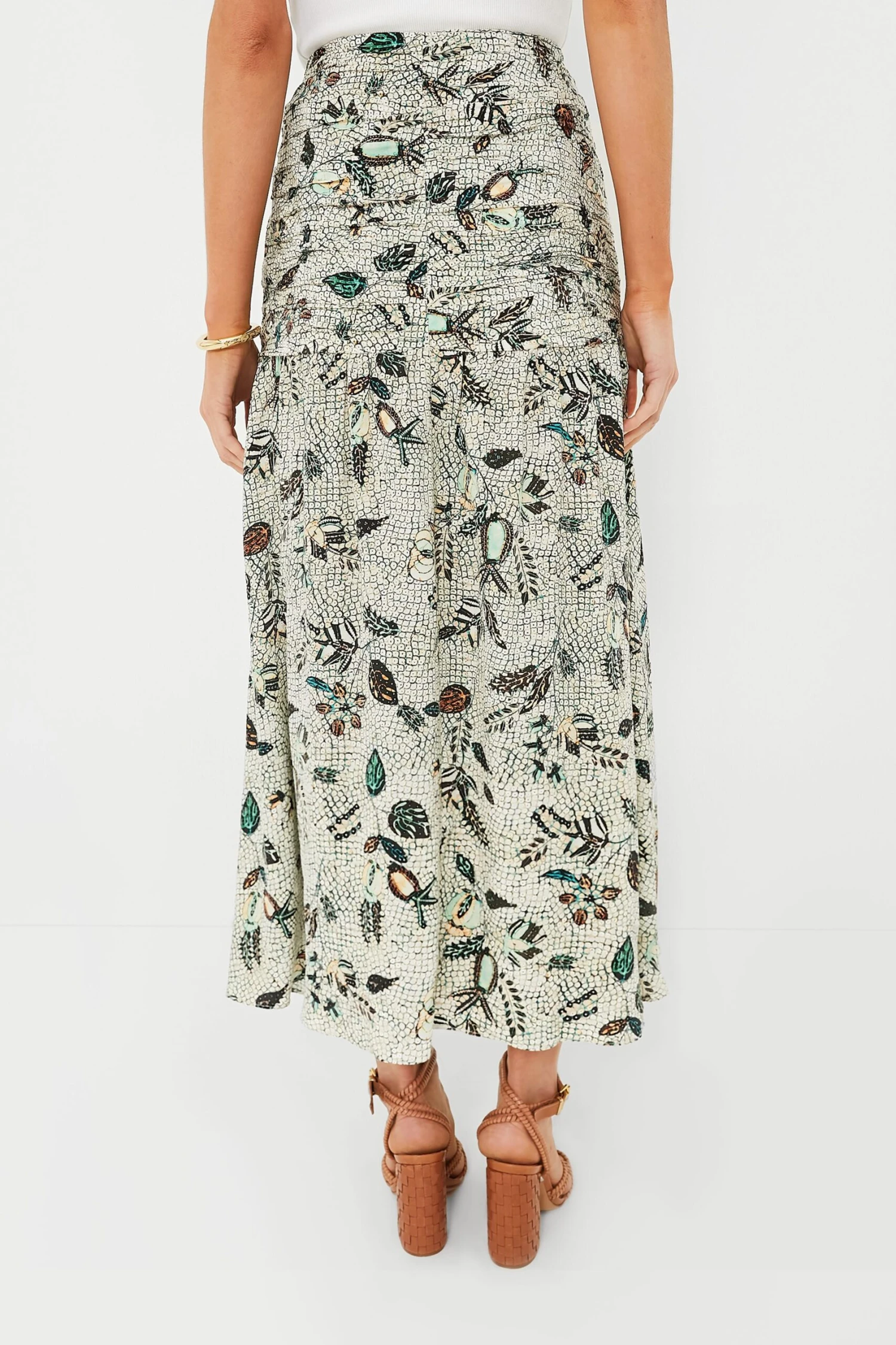 ULLA JOHNSON Botanical Mist Georgina Skirt 6 ULLA JOHNSON Botanical Mist Georgina Skirt - Image 4