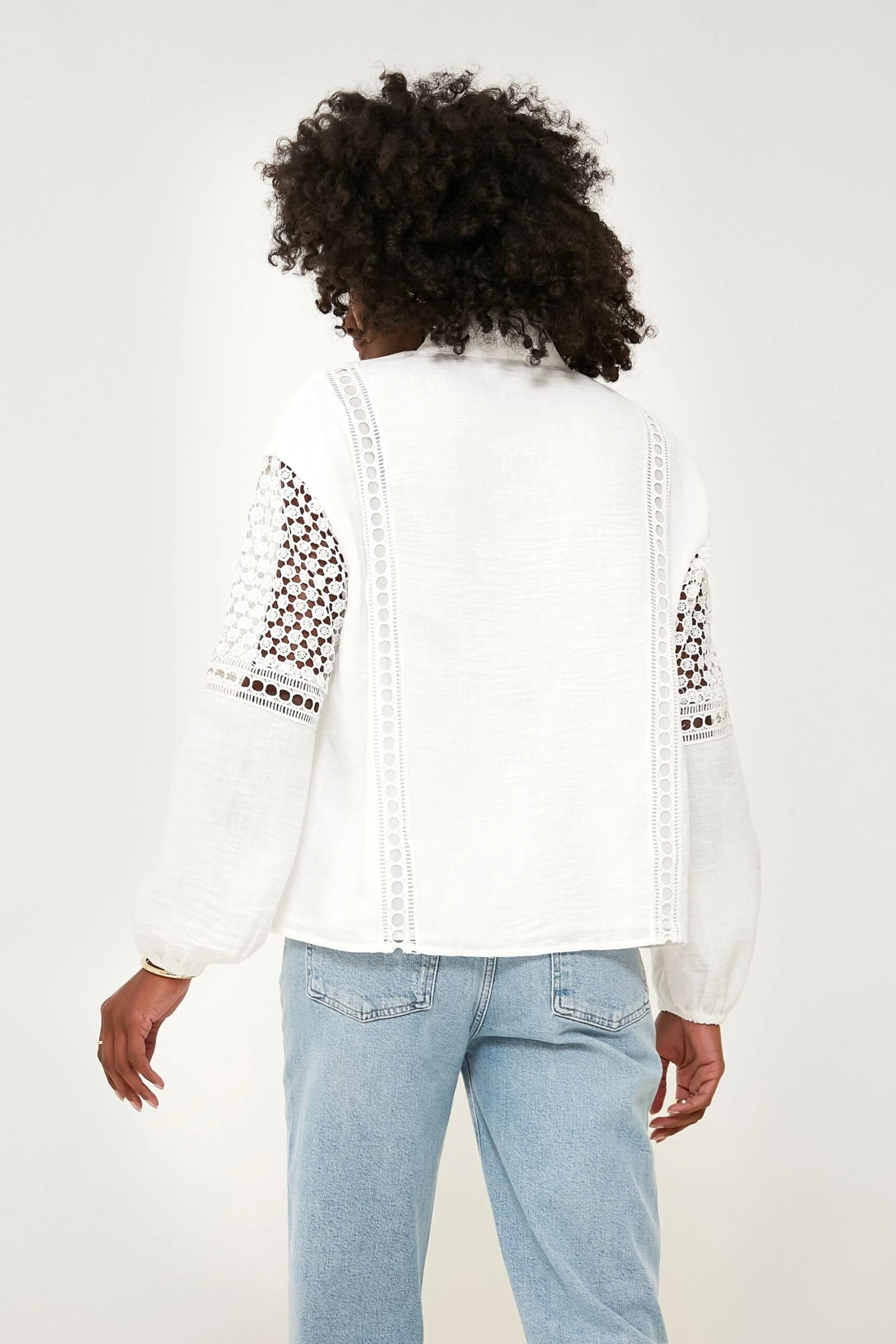 White Eyelet Jane Blouse 6 White Eyelet Jane Blouse - Image 4
