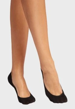 Wolford Black Cotton Footsies Socks