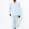 Men's Light Blue Gingham Pajama Set
