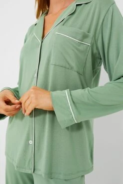 Eberjey Mineral Green Gisele Long PJ Set -Loeffler Cloth Shop S7r1X5K1hUt6IKGNVR4Oxis0keI7I8bh 1