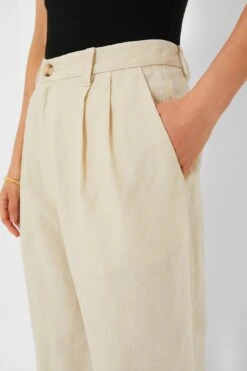 Sandshell Air Linen Pleated Trousers -Loeffler Cloth Shop SIaTyUz4XHC3uJI6KAvF2Aavo7Yq3h8Y 1