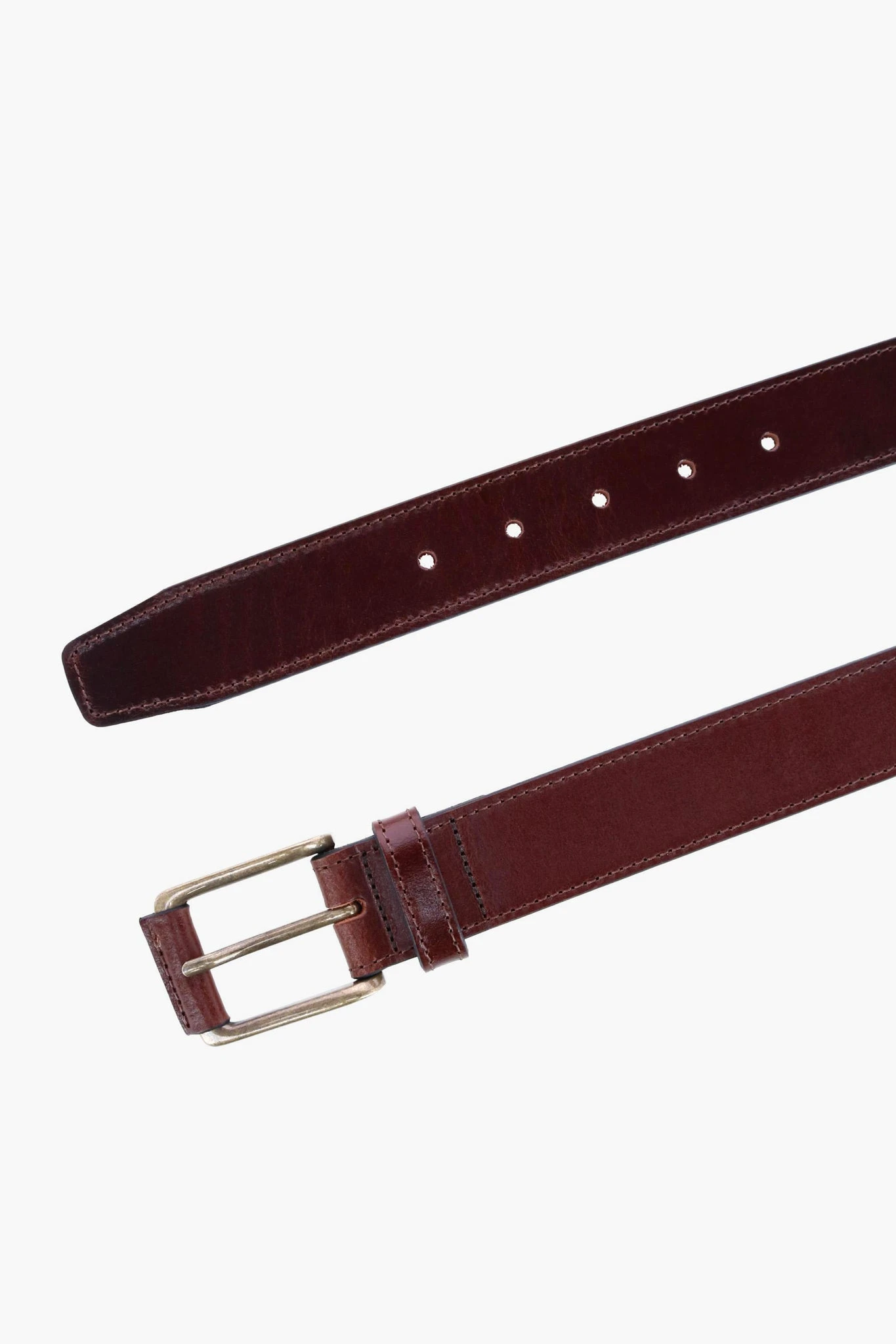 Brown Wyatt 34mm Genuine Leather Casual Jean Belt 7 Brown Wyatt 34mm Genuine Leather Casual Jean Belt - Image 5